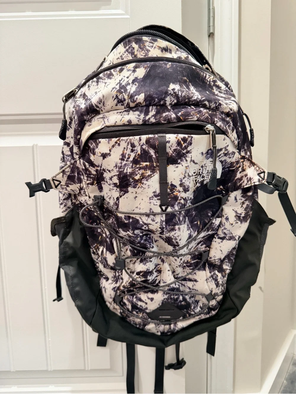 The North Face Black & White Abstract Print Backpack